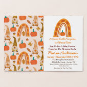 Boho Rainbow Little Pumpkin Herfst Baby shower Folie Kaarten (Binnen)