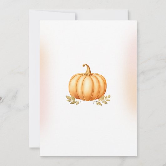 Boho Rainbow Little Pumpkin Herfst Baby shower Kaart (Achterkant)