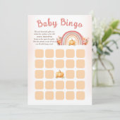 Boho Rainbow Little Pumpkin Herfst Baby shower Kaart (Staand voorkant)