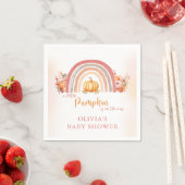 Boho Rainbow Little Pumpkin Herfst Baby shower Servet (Insitu)