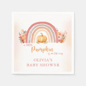 Boho Rainbow Little Pumpkin Herfst Baby shower Servet (Voorkant)