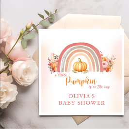 Boho Rainbow Little Pumpkin Herfst Baby shower Servet