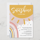 Boho Rainbow Little Ray of Sunshine Baby shower Kaart (Voorkant)