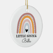 Boho Rainbow Little Sister Ceramic Ornament (Rechts)