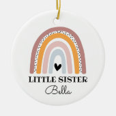 Boho Rainbow Little Sister Ceramic Ornament (Voorkant)