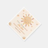 Boho Rainbow Little Sunshine Verjaardagsservetten Servet (Hoek)