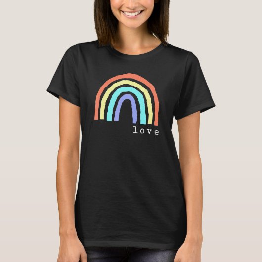 Boho Rainbow Love Letters Pride Lbgtqia 1 T-shirt (Voorkant)
