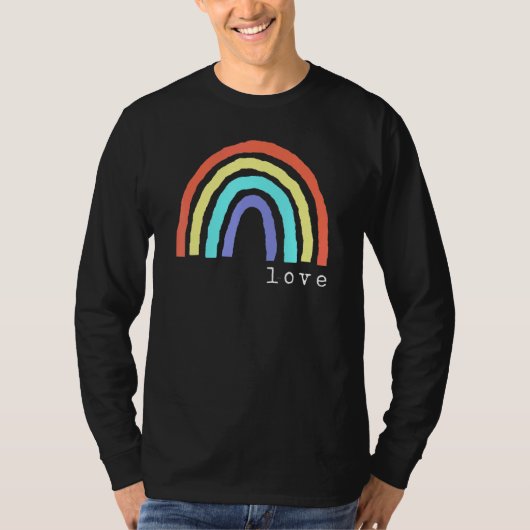 Boho Rainbow Love Letters Pride Lbgtqia 1 T-shirt (Voorkant)