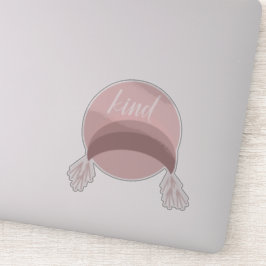 Boho Rainbow Macrame Pink Kind Sticker