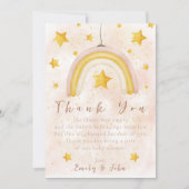 Boho Rainbow magische gouden sterren stof bedankt Kaart (Voorkant)