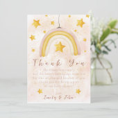 Boho Rainbow magische gouden sterren stof bedankt Kaart (Staand voorkant)