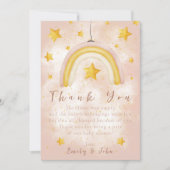 Boho Rainbow magische gouden sterren stof bedankt Kaart (Voorkant)