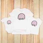 Boho Rainbow Mama, mama en ik  kleuren T-shirt