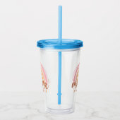 Boho Rainbow Mama met maanfasen Acryl Drinkbeker (Rechts)