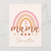 Boho Rainbow Mama met maanfasen Briefkaart (Voorkant)
