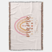 Boho Rainbow Mama met maanfasen Deken (Voorkant Verticaal)