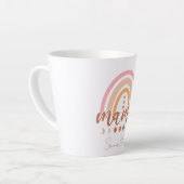 Boho Rainbow Mama met maanfasen Latte Mok (Linkerhoek)