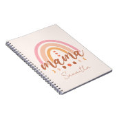 Boho Rainbow Mama met maanfasen Notitieboek (Rechterzijde)