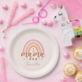 Boho Rainbow Mama met maanfasen Papieren Bordje (Feest)