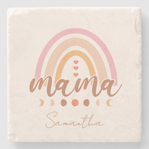 Boho Rainbow Mama met maanfasen Stenen Onderzetter