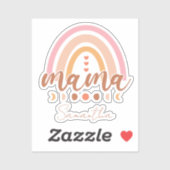 Boho Rainbow Mama met maanfasen Sticker (Vel)