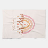 Boho Rainbow Mama met maanfasen Theedoek (Horizontaal)