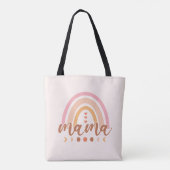Boho Rainbow Mama met maanfasen Tote Bag (Achterkant)