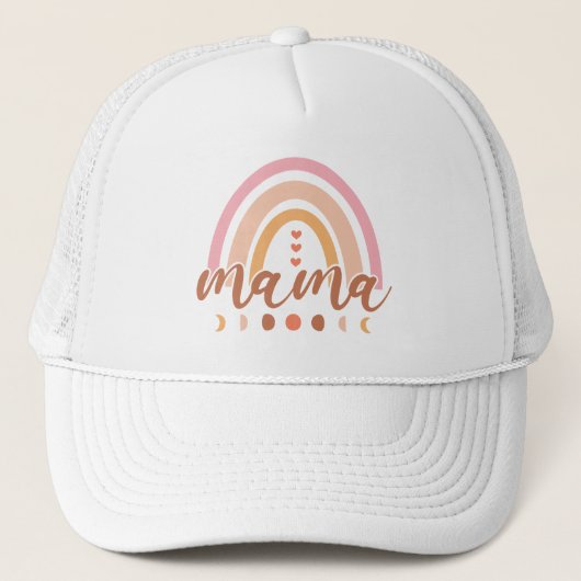 Boho Rainbow Mama met maanfasen Trucker Pet (Voorkant)
