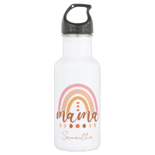 Boho Rainbow Mama met maanfasen Waterfles