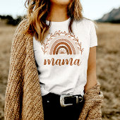 Boho Rainbow Mama Shirt, Terracotta Muted Tones T-shirt