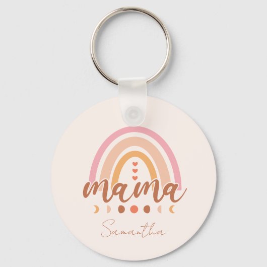 Boho Rainbow Mama Sleutelhanger (Achterkant)