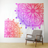 Boho Rainbow Mandala Tapestry Wandkleed (In Situ (horizontaal))