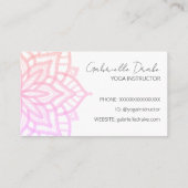  Boho Rainbow Mandala Yoga Visitekaartje (Achterkant)