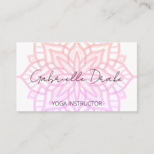  Boho Rainbow Mandala Yoga Visitekaartje (Voorkant)