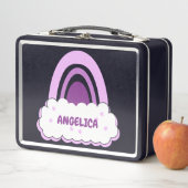 Boho Rainbow met Cloud en Stars Metal Lunch Box (In situ)