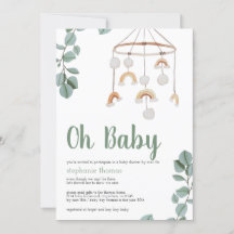 Boho Rainbow Mobile Baby shower van Mail Greenery