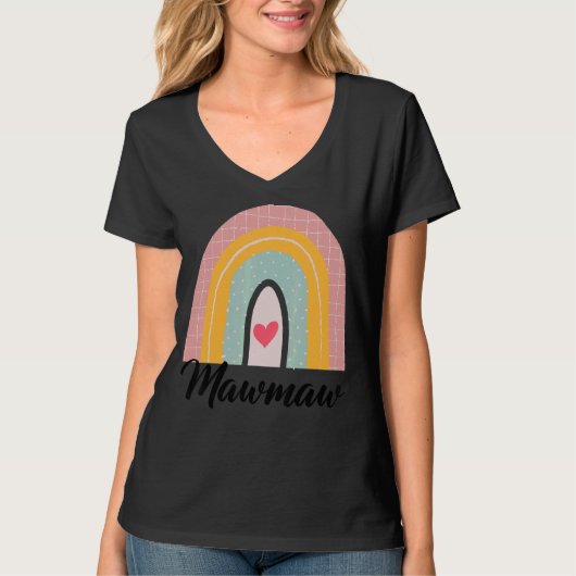 Boho Rainbow Moederdag Mawmaw mama oma T-shirt (Voorkant)