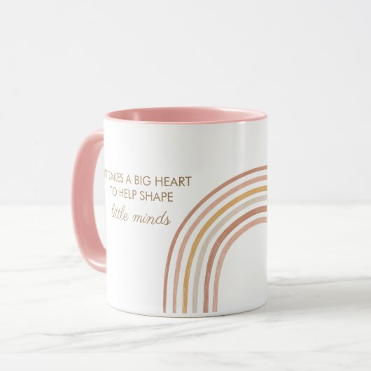 Boho Rainbow-Mok van Big Heart-leraar Mok (Voorkant links)