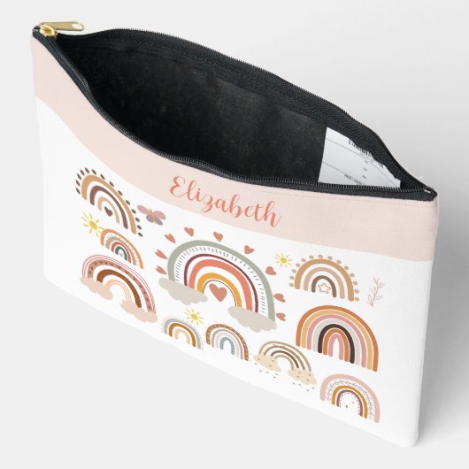 Boho Rainbow Monogram Etui (Open)