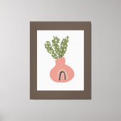 Boho Rainbow Natural Terracotta Pot Plant Lovers Canvas Afdruk (Voorkant)