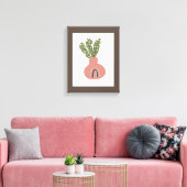 Boho Rainbow Natural Terracotta Pot Plant Lovers Canvas Afdruk (Insitu (Woonkamer))