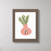 Boho Rainbow Natural Terracotta Pot Plant Lovers Canvas Afdruk (Voorkant)