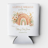 Boho Rainbow Neutral Baby Shower  Blikjeskoeler (Voorkant)