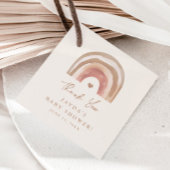 Boho Rainbow Neutral Baby shower Dank u Bedankjes Labels