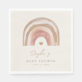 Boho Rainbow Neutral Baby shower Servet