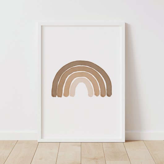 Boho Rainbow Neutral Boy Nursery Decor Poster