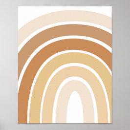 Boho Rainbow Neutral Nursery Poster