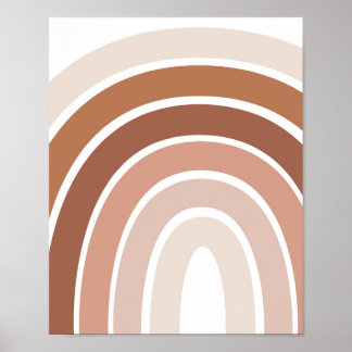 Boho Rainbow Neutral Nursery Poster