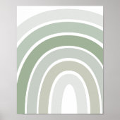 Boho Rainbow Neutral Nursery Poster (Voorkant)