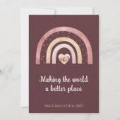 Boho Rainbow Newborn Mededelingen Kaart (Voorkant)